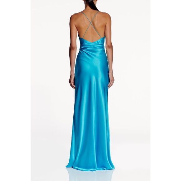 The Sei Draped Silk Wrap Gown Size 10 $1219 - Picture 3 of 12